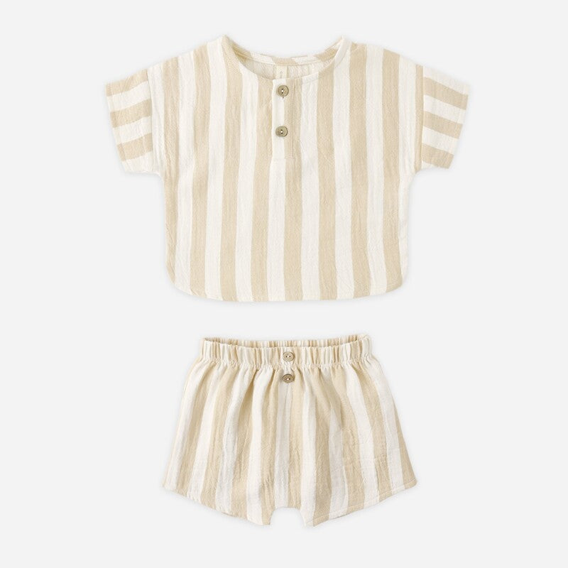 D1】Quincy Mae（クインシーメイ）2026SS WOVEN BOXY TOP + SHORT SET