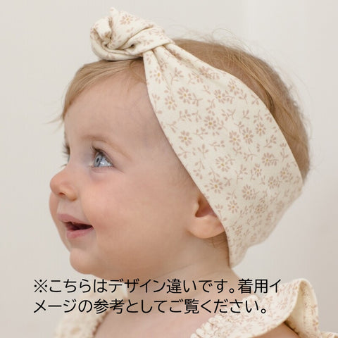 【D3】Quincy Mae（クインシーメイ）2026SS KNOTTED HEADBAND   -OCEAN STRIPE-  ベビーターバン（ヘアバンド）