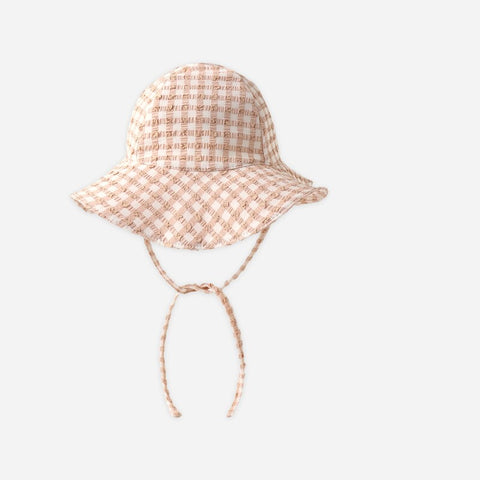 【D1】Quincy Mae（クインシーメイ）2026SS   SUN HAT    - MELON CHECKS-  チェック柄サンハット