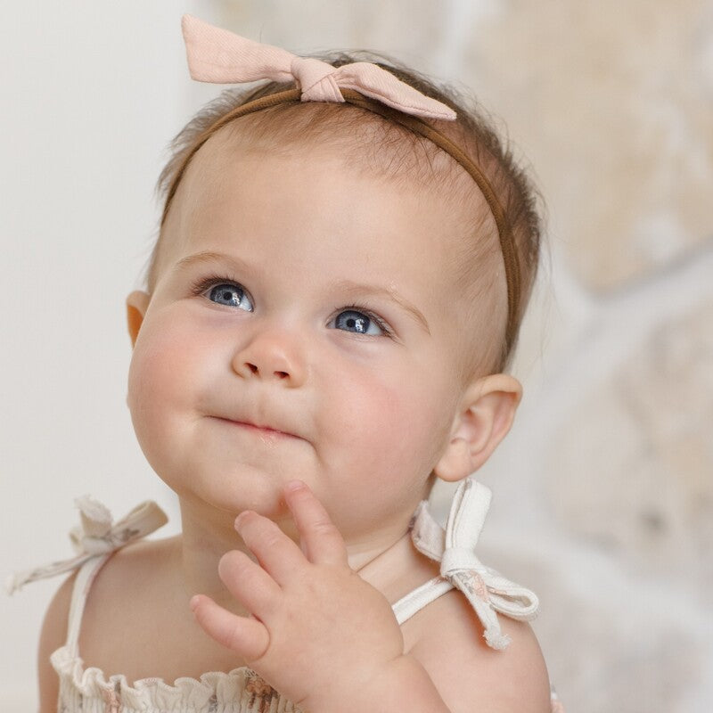 D1】Quincy Mae（クインシーメイ）2026SS LITTLE KNOT HEADBAND -MAUVE