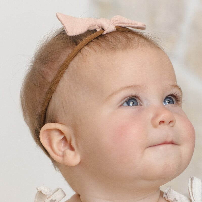 D1】Quincy Mae（クインシーメイ）2026SS LITTLE KNOT HEADBAND -MAUVE