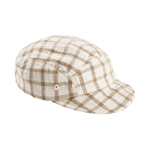 【D2】Quincy Mae（クインシーメイ）2024AW BABY CAP  CINNAMON CHECK  チェック柄ベビーキャップ帽