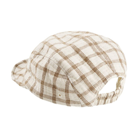 【D2】Quincy Mae（クインシーメイ）2024AW BABY CAP  CINNAMON CHECK  チェック柄ベビーキャップ帽