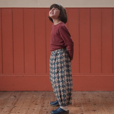 Little Cotton Clothes 2024AW Aria Skirt - Patchwork Print Floral Skirt