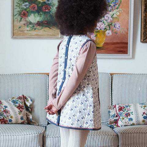 Little Cotton Clothes（リトルコットンクローズ）2026AW Quilted Hannah dress Papier Floral ワンピース、キッズドレス