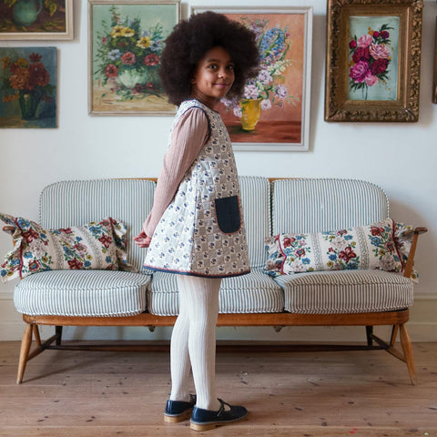 Little Cotton Clothes（リトルコットンクローズ）2026AW Quilted Hannah dress Papier Floral ワンピース、キッズドレス