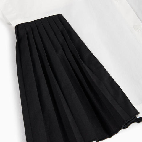 WOLF&RITA（ウルフアンドリタ） 2026SS ROSA BLOUSE -ash- プリーツ使いバイカラーブラウス