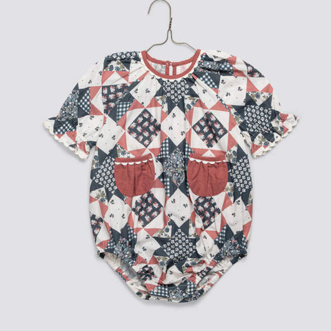 Little Cotton Clothes（リトルコットンクローズ）2026SS Romy Romper Patchwork Floral ロンパース