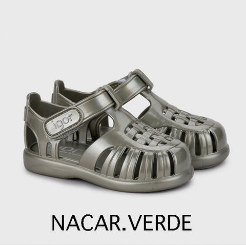 【送料無料】igor / イゴール TOBBY SOLID NACAR (トビー) キッズ サンダル ベルクロ 20～29size 12-18cm S10271、S10366
