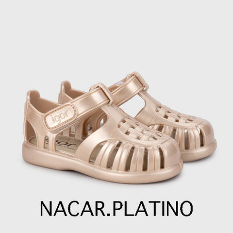 【送料無料】igor / イゴール TOBBY SOLID NACAR (トビー) キッズ サンダル ベルクロ 20～29size 12-18cm S10271、S10366