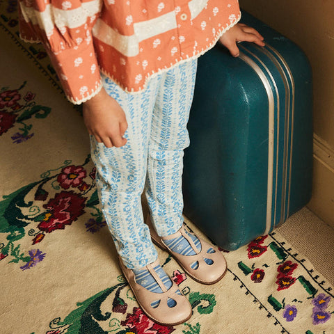 Apolina（アポリナ）2026AW SANDY SLIM JERSEY PANT - NORDIC FLORAL JACQUARD -　キッズパンツ