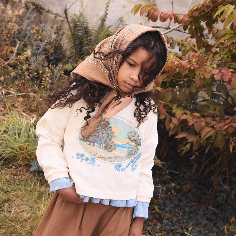 Apolina（アポリナ）2026AW SIGNATURE VOILE SCARF - CHOCOLATE