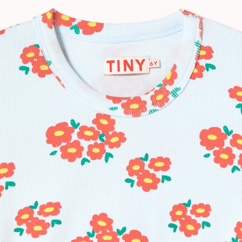 TINYCOTTONS / タイニーコットンズ 2026SS BLOSSOMS RIB TEE 半袖リブT