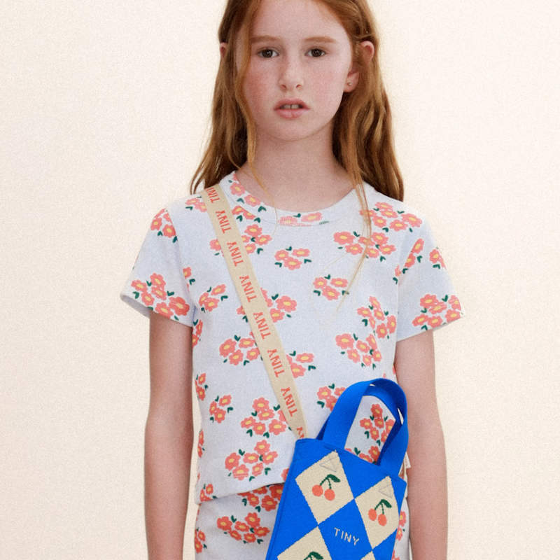 TINYCOTTONS / タイニーコットンズ 2026SS BLOSSOMS RIB TEE 半袖リブT