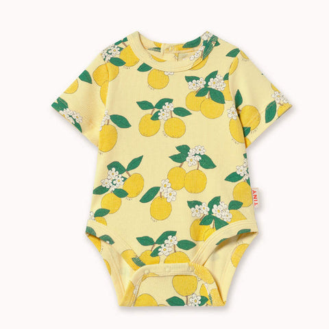 【drop1】TINYCOTTONS / タイニーコットンズ 2026SS ORANGES RIB BODY 半袖ロンパース