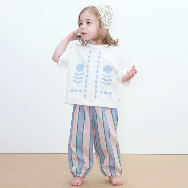 【たぴこ】オーダーキッズパンツ TINYCOTTONS / タイニーコットンズ 2026SS RETRO STRIPES POPLIN BABY