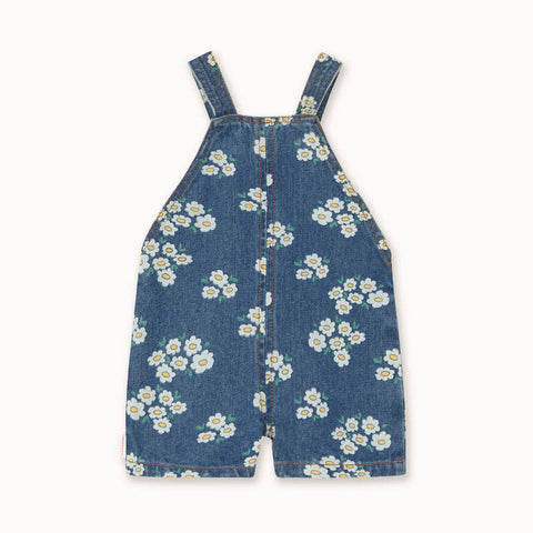 【drop1】TINYCOTTONS / タイニーコットンズ 2026SS BLOSSOMS DENIM SHORT DUNGAREE デニムショート、ベビーオーバーオール