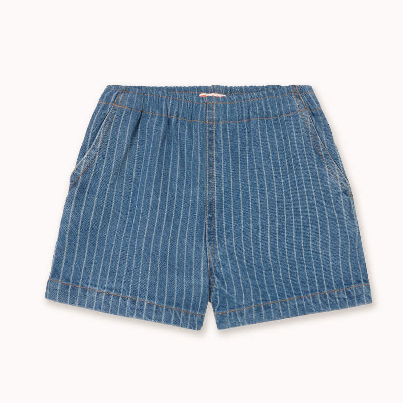TINY COTTONS デニムショートパンツ 2y TINYCOTTONS / タイニーコットンズ 2026SS STRIPES DENIM SHORTS