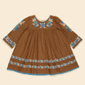 Apolina（アポリナ）2026AW STEVIE LS DRESS - CHOCOLATE -　キッズワンピース.