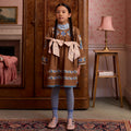 Apolina（アポリナ）2026AW STEVIE LS DRESS - CHOCOLATE -　キッズワンピース.
