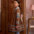 Apolina（アポリナ）2026AW STEVIE LS DRESS - CHOCOLATE -　キッズワンピース.