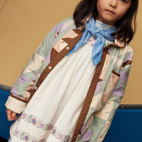Apolina（アポリナ）2026AW STEVIE LS DRESS - MILK-CREAM -　キッズワンピース