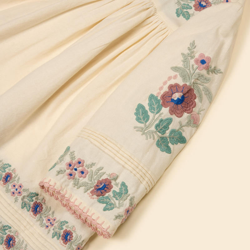 Apolina（アポリナ）2026AW STEVIE LS DRESS - MILK-CREAM - キッズ