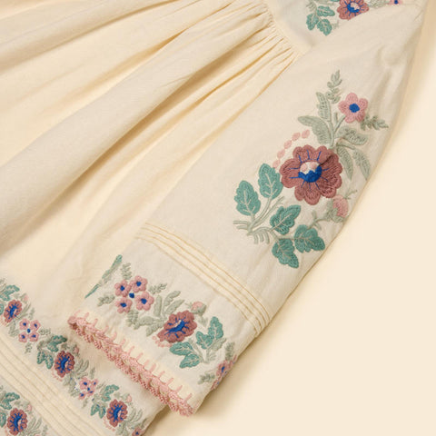 Apolina（アポリナ）2026AW STEVIE LS DRESS - MILK-CREAM -　キッズワンピース