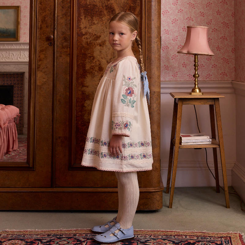 Apolina（アポリナ）2026AW STEVIE LS DRESS - MILK-CREAM - キッズ