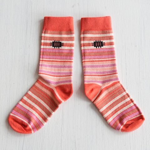 【drop2】MABLI（マブリ） 2025SS SOLVA SHORT SOCKS -rose garden stripe-  ショートソックス、クルーソックス