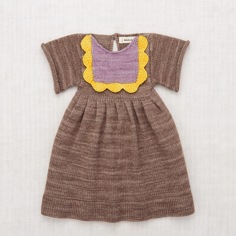 W-d1] Misha&Puff 2024AW Scallop Bib Dress -Brut- Scallop Bib Dress