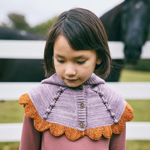 [W-d1] Misha&amp;Puff 2024AW Scallop Capelet -Periwinkle- Scallop Cape