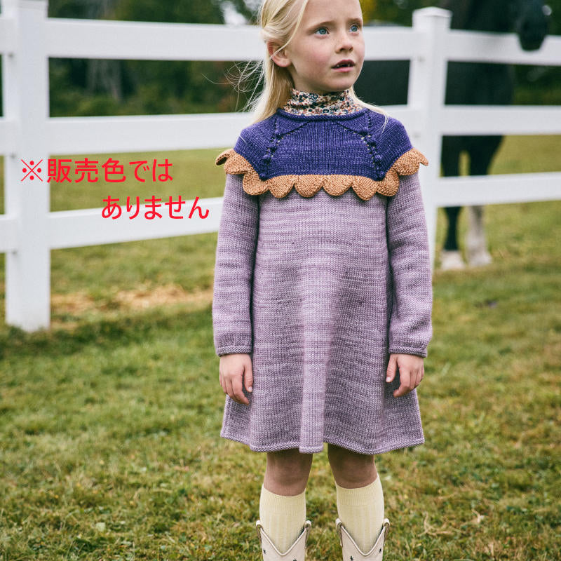 W-d1】Misha&Puff（ミーシャアンドパフ）2024AW Scallop Yoke Tunic Dress -Camel Confetti-  スカラップチュニックドレス | LePuju