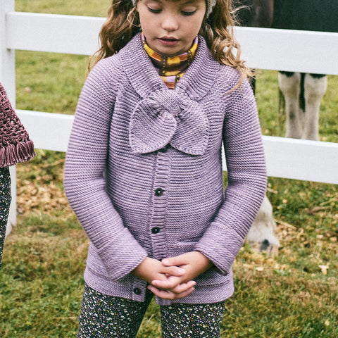 ・【W-d1】Misha&Puff（ミーシャアンドパフ）2024AW Scout Cardigan -Periwinkle-  カーディガン