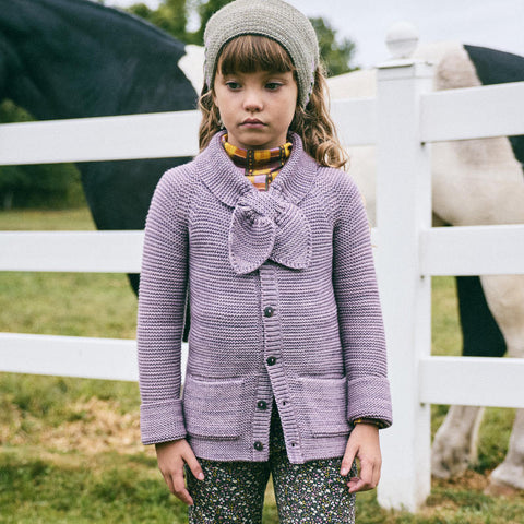 ・【W-d1】Misha&Puff（ミーシャアンドパフ）2024AW Scout Cardigan -Periwinkle-  カーディガン