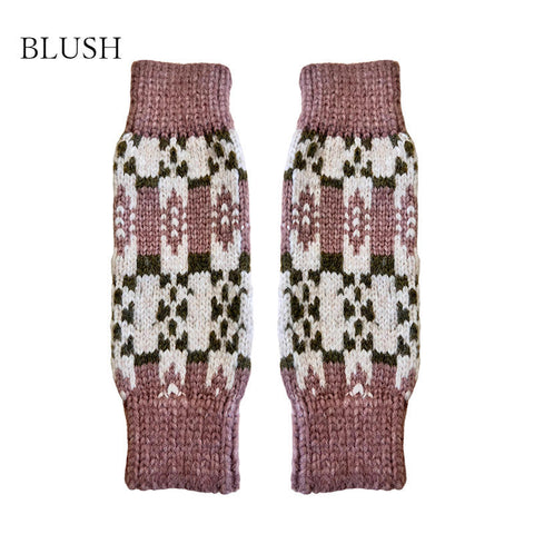 【50%OFFセール】Mabli Knitwear（マブリ） 2023AW SGLEFRIO LEG WARMERS BLUSH,JADE レッグウォーマー