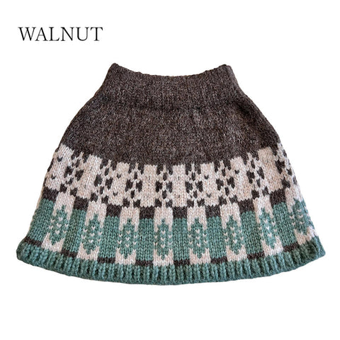 ★Mabli Knitwear（マブリ） 2023AW SGLEFRIO SKIRT OLIVE,WALNUT アルパカスカート