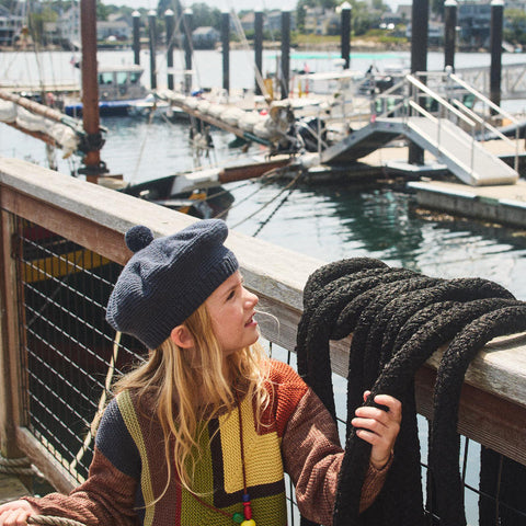 【D1】Misha&Puff（ミーシャアンドパフ）2025AW Crochet Beret -Galaxy- キッズベレー帽