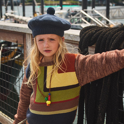 【D1】Misha&Puff（ミーシャアンドパフ）2025AW Crochet Beret -Galaxy- キッズベレー帽