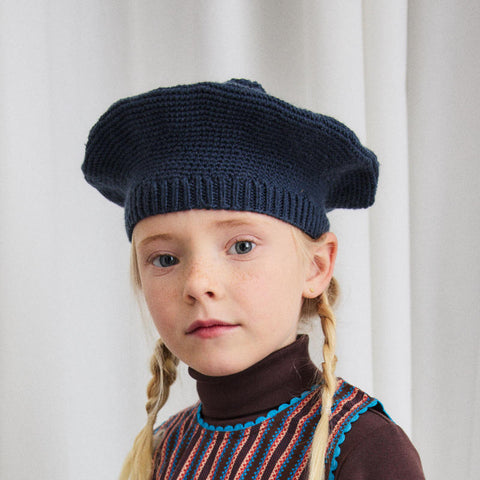 【D1】Misha&Puff（ミーシャアンドパフ）2025AW Crochet Beret -Galaxy- キッズベレー帽