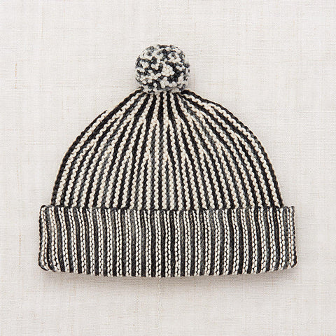 【D2】Misha&Puff（ミーシャアンドパフ）2024AW  Strata Garter Hat - Licorice- キッズニット帽