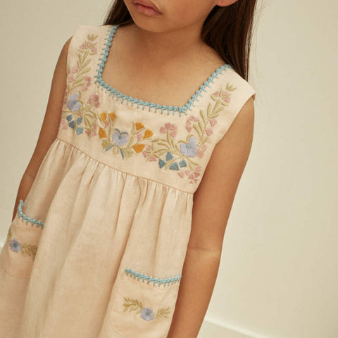 Apolina 2024AW Mia Dress - Almond - Kids Dress