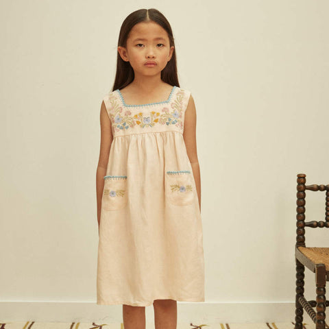 Apolina 2024AW Mia Dress - Almond - Kids Dress