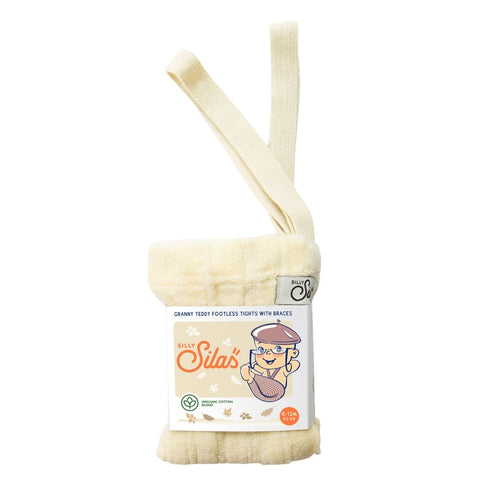 【9月上旬頃入荷次第お届けのご予約】【ネコポス不可】908 Silly Silas（シリーサイラス） Granny Teddy Footless Silky Peach グラニーフットレス  シルキー・ピーチ.