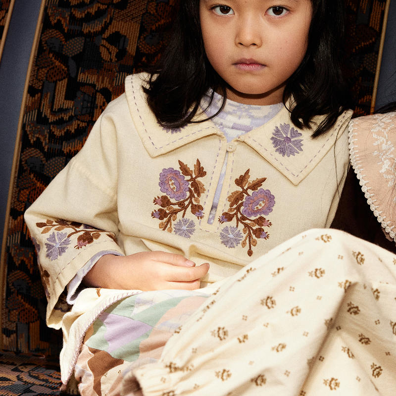 Apolina（アポリナ）2026AW THALIA BLOUSE - CREAM - キッズブラウス