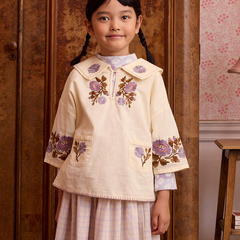 Apolina 2024AW Mia Dress - Almond - Kids Dress