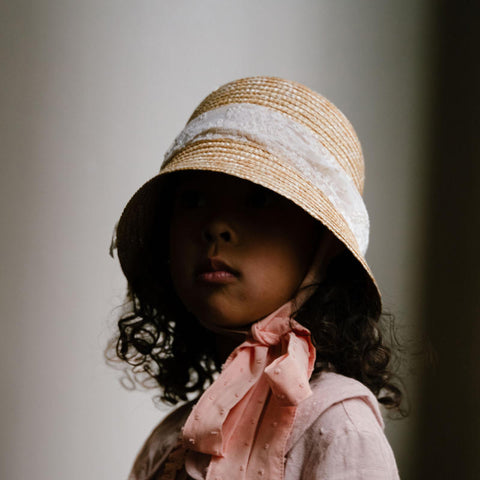 【3月末入荷次第お届けのご予約】FROU FROU kids 2025SS THE BUCKET HAT -lace- バケットハット、麦わら帽子