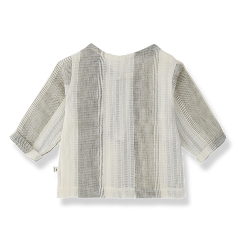 1 + in the family（ワンモア イン ザ ファミリー） 2026SS  TORRENT -grey- ストライプ柄シャツ