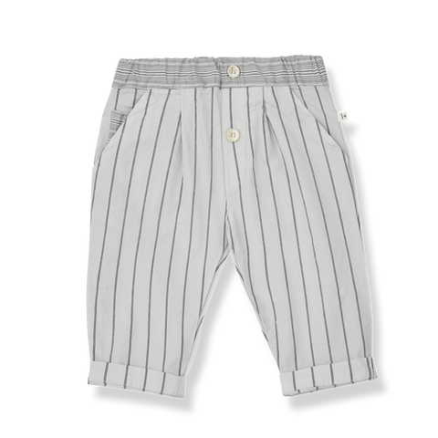 1 + in the family（ワンモア イン ザ ファミリー） 2026SS  TOSSA -grey- ストライプ柄パンツ