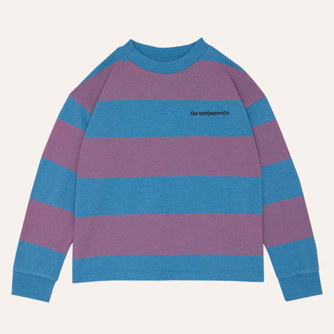 The Campamento（カンパメント） 2024AW PURPLE STRIPES LONG SLEEVES KIDS TSHIRT キッズ長袖Tシャツ